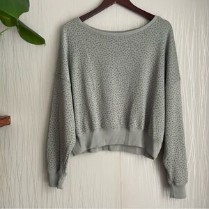 American Eagle Outfitters Gray Patterned Sweatshirt